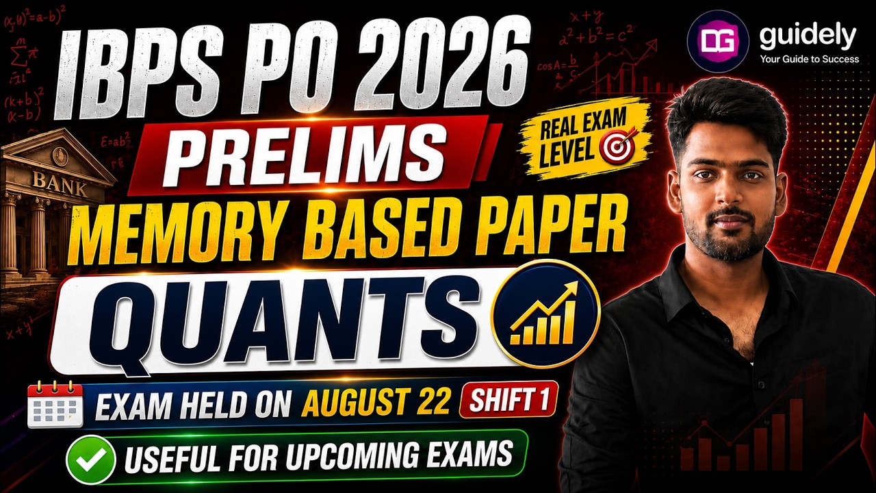 IBPS PO Prelims 2026 | August 22 Shift 1 Aptitude Memory Based Paper | All 35 Questions