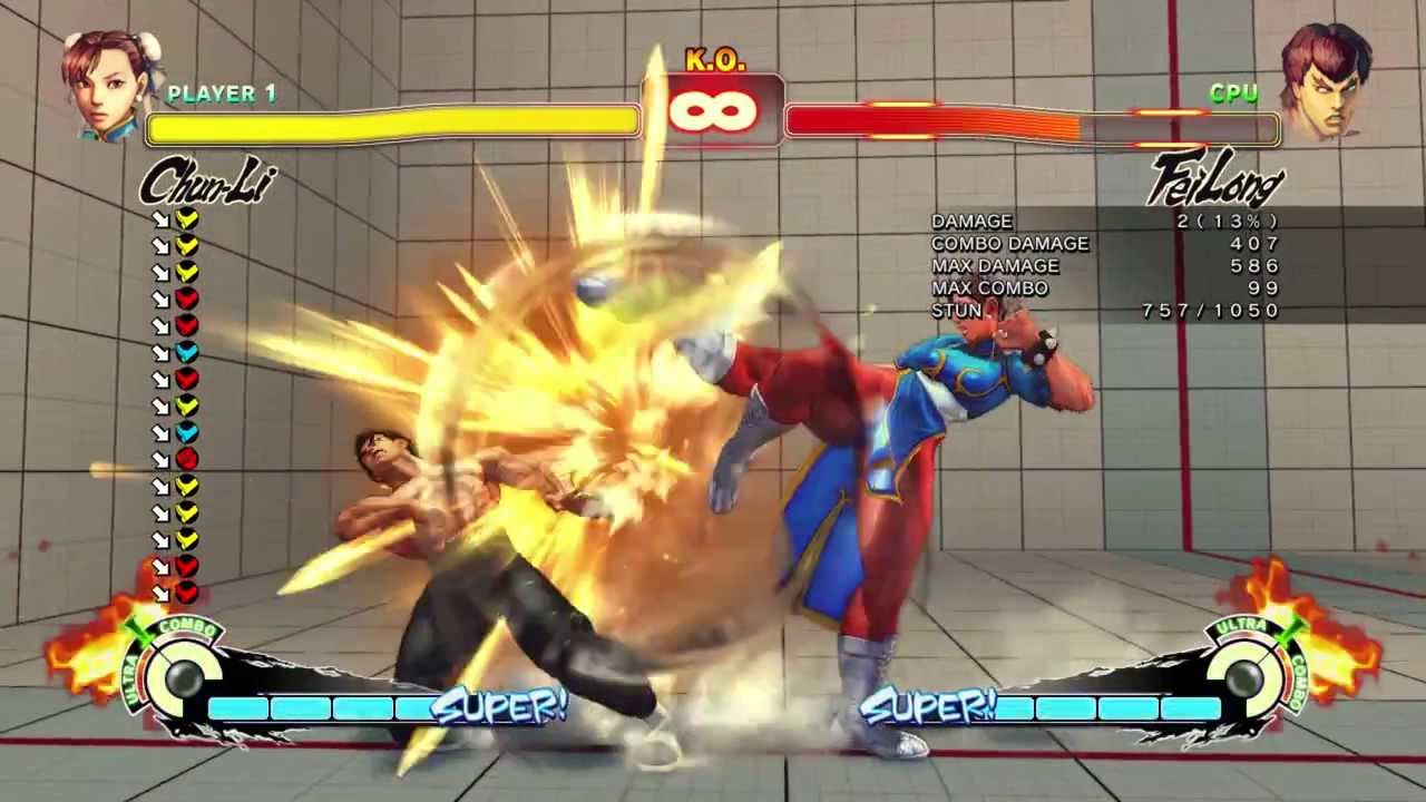 Chun-Li's infinite combo in SSFIV AE 2012