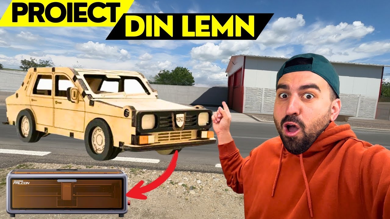 Cum Mi-am Făcut Dacia 1300 din Lemn cu Creality Falcon A1 Laser Engraver