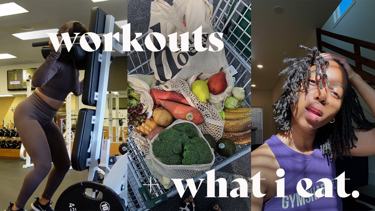 what i eat in a week + at home/gym workouts of the week. ✨🧘🏽‍♀️