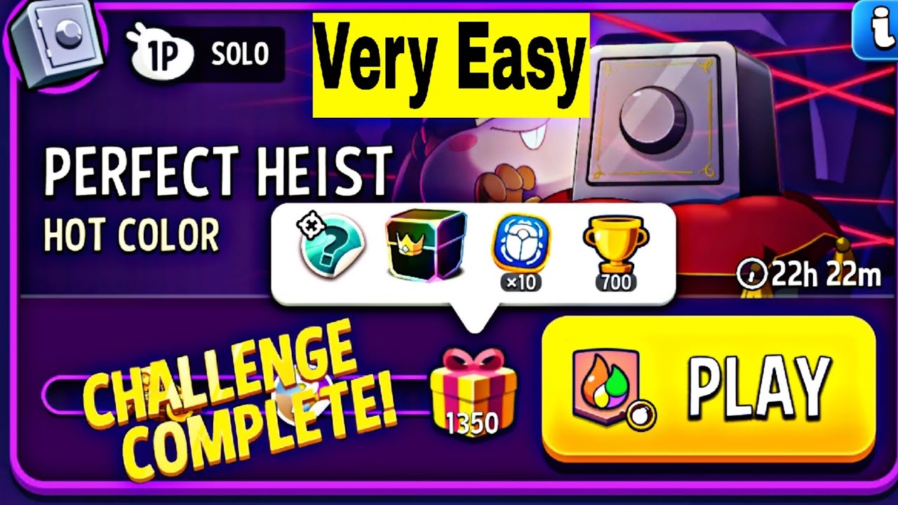 Hot color bombs away perfect heist solo challenge | match master solo