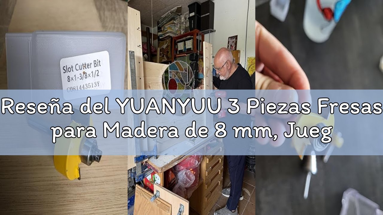 Reseña del YUANYUU 3 Piezas Fresas para Madera de 8 mm, Juego de brocas, Madera Fresa Cepilladora He