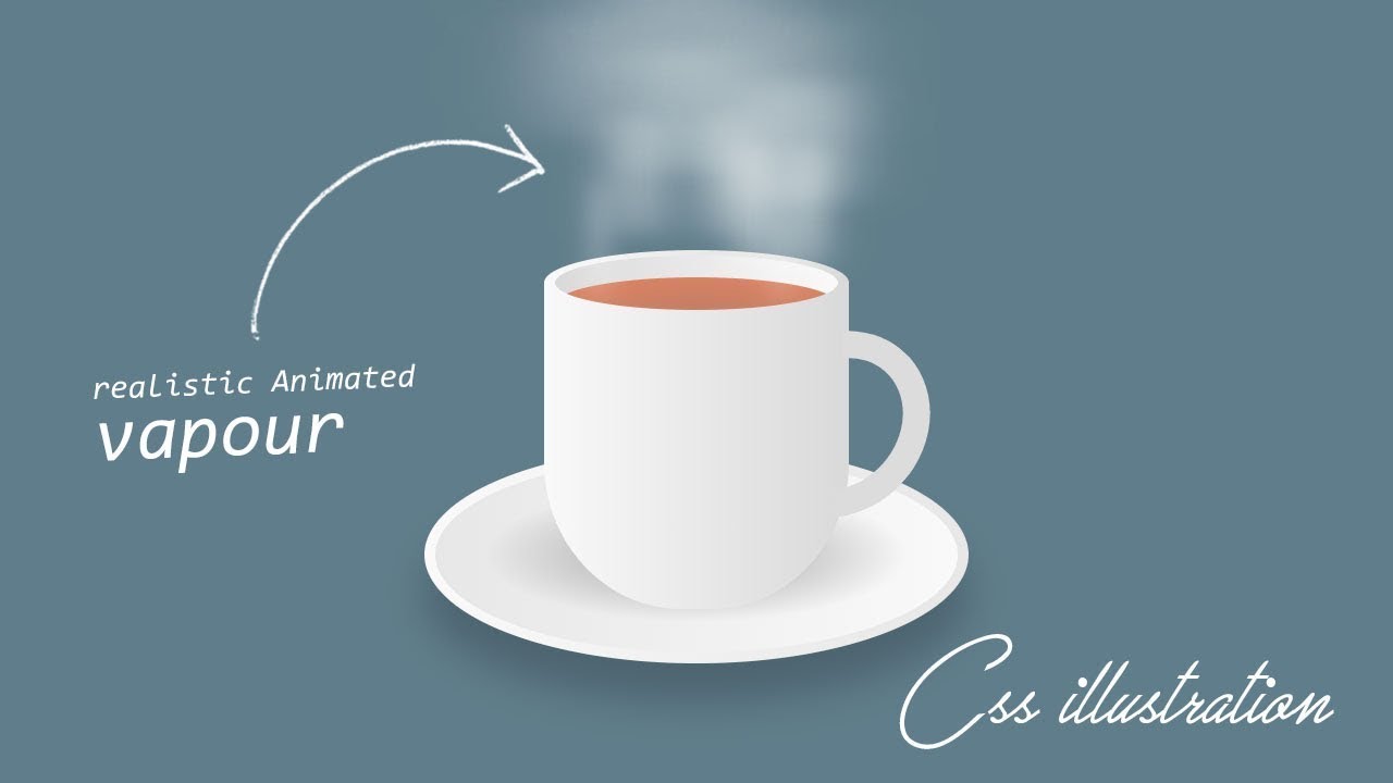 Animated Hot Cup of Tea using Html & CSS only | CSS Animation Effects