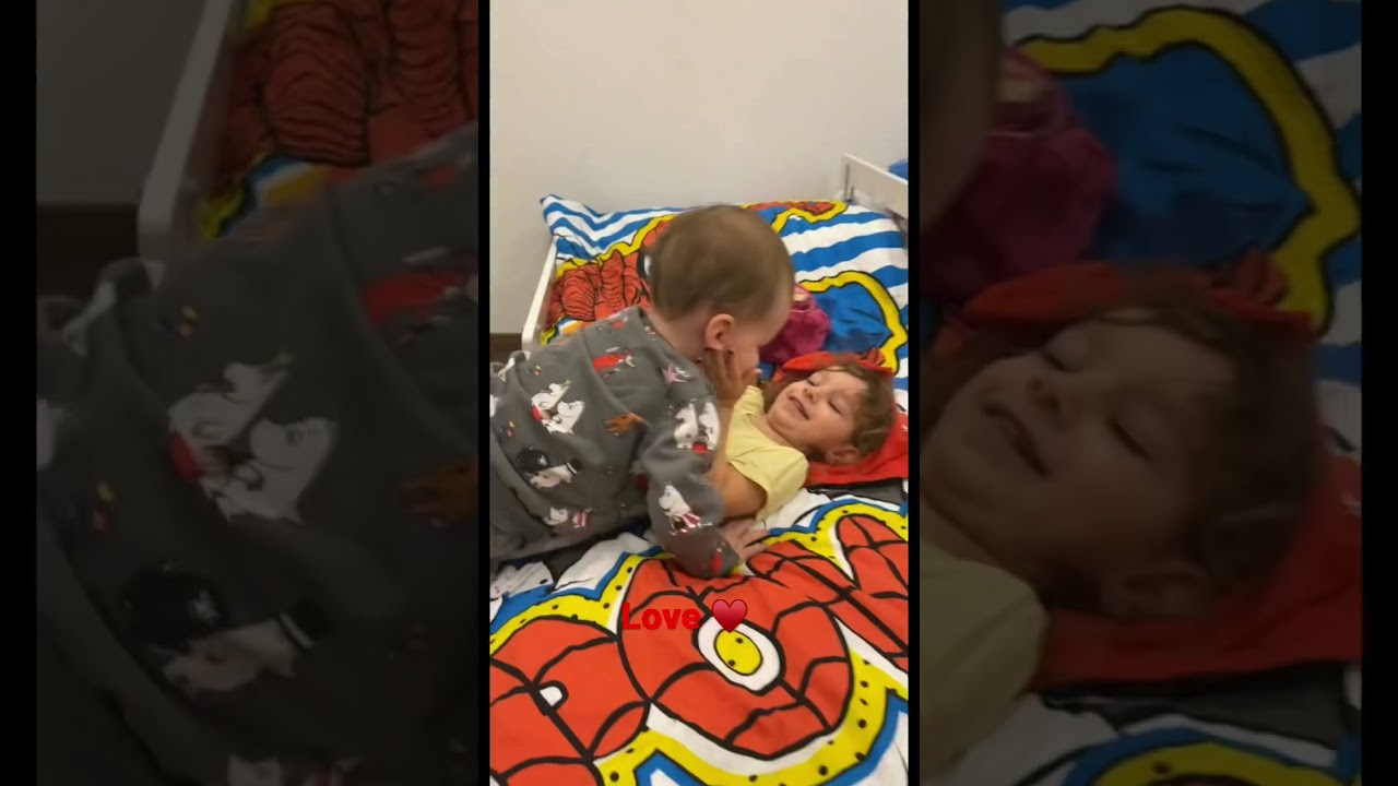 morning kisses and hugs before kindergarten #love #family #kids #siblings #happy #youtubeshorts