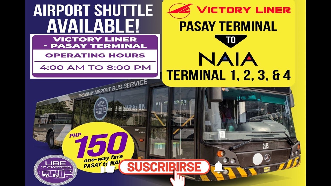 Airport Bus travel from Victory Liner Pasay to NAIA Terminal 3 | 4K UHD @ 60 fps | #tour| #vacation
