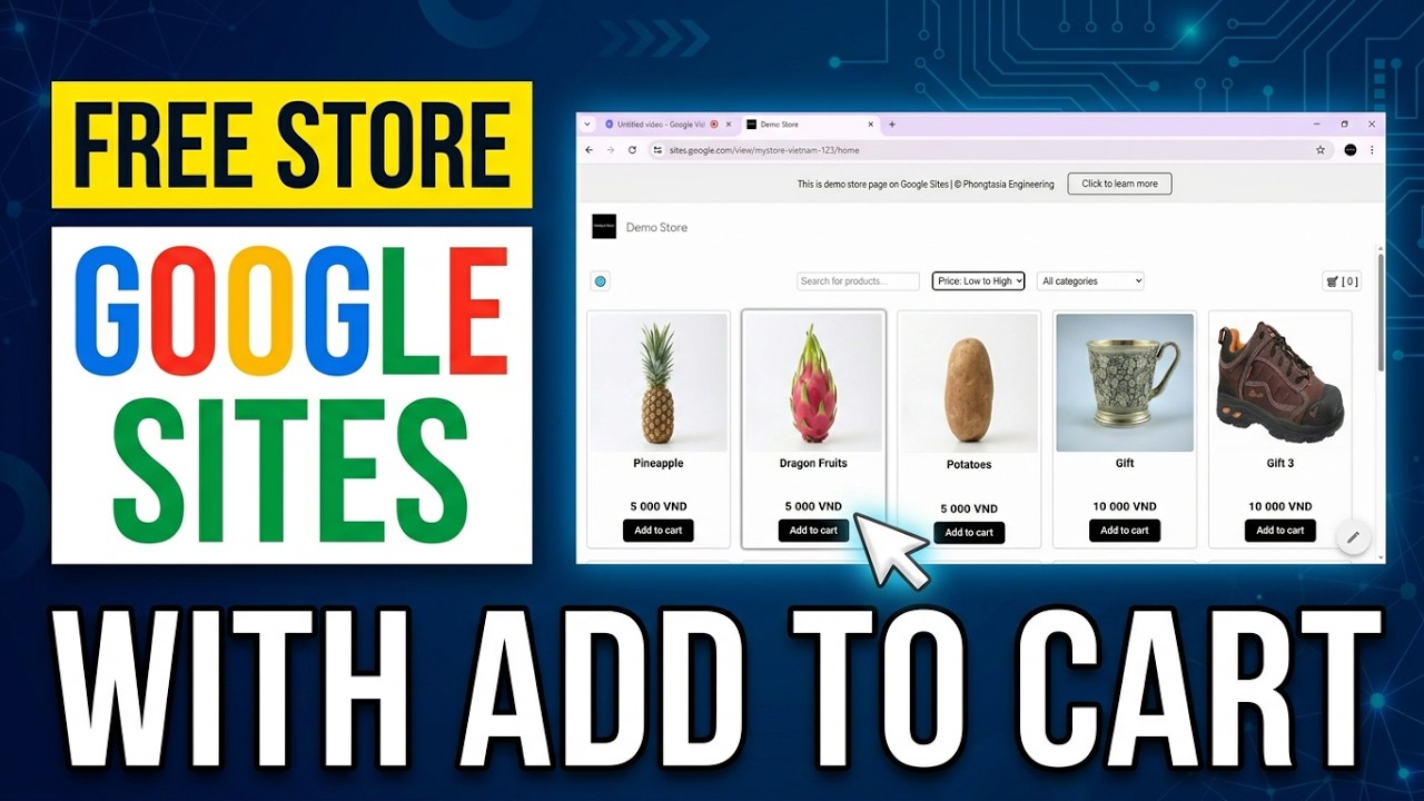БЕСПЛАТНЫЙ интернет-магазин на GOOGLE SITES с кнопкой ДОБАВИТЬ В КОРЗИНУ для МАЛОГО БИЗНЕСА