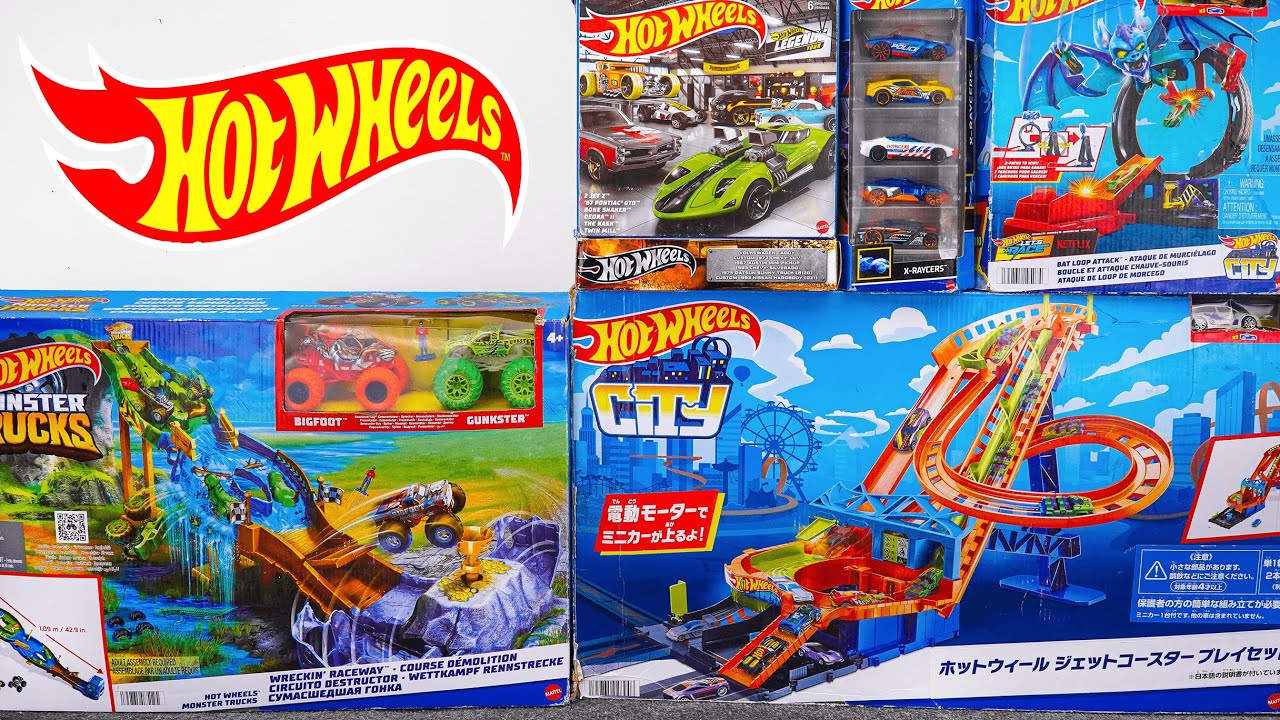 Hot Wheels Collection Unboxing Toy Review ASMR | Hot Wheels City Roller Coaster Rally Playset
