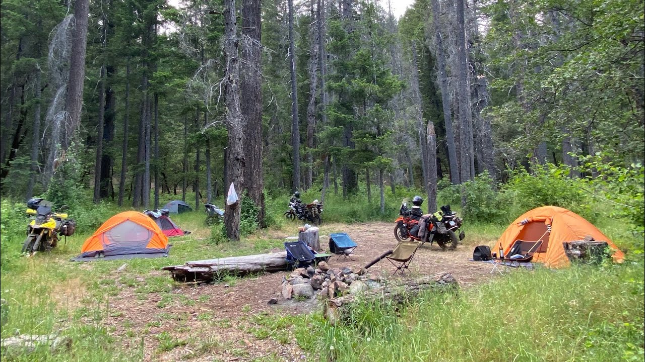 End-of-the-road motorcycle camping