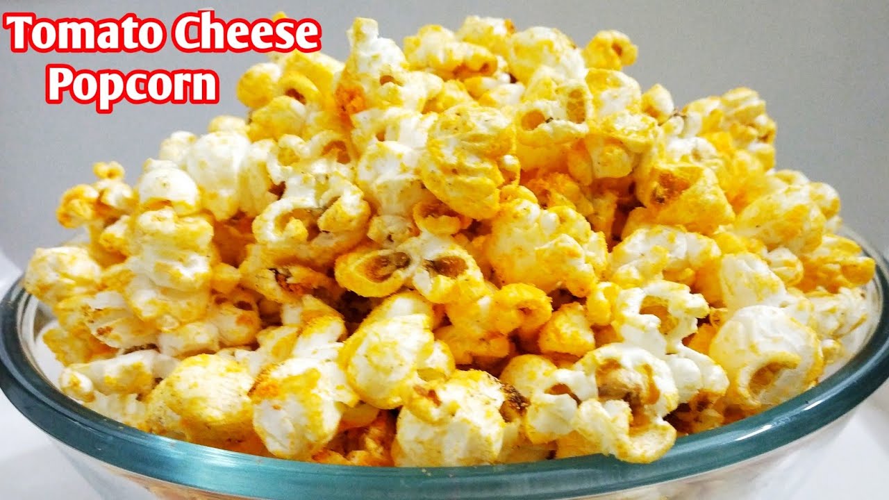 5 मिनट में टमैटो चीज पॉपकॉर्न तैयार |Popcorn Recipe at Home | Tomato Cheese Popcorn