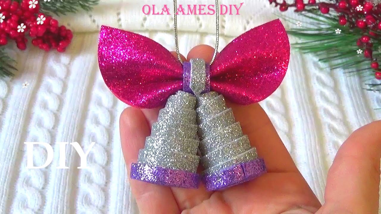 ⭐СУПЕР ПРОСТО⭐ Новогодние Украшения КОЛОКОЛЬЧИКИ из ФОМА😍 DIY Christmas Decore/ Foam Eva Craft Ideas