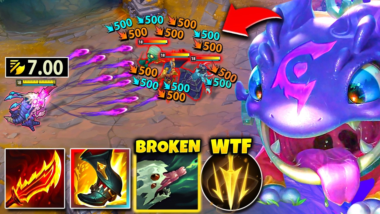 When Kog'Maw hits 7.00 Attack Speed, it's a little ridiculous... (MOW DOWN EVERYTHING)