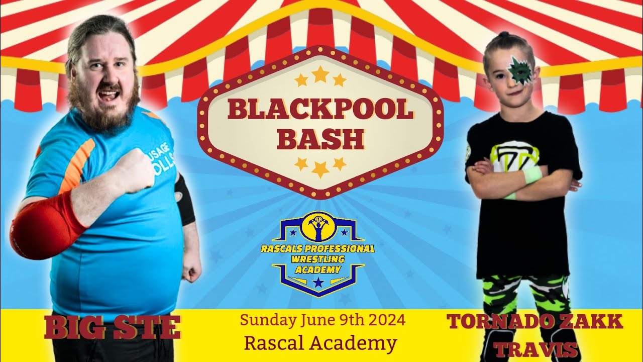 Rascals Children's Pro Wrestling - Blackpool Bash Match 3 - Tornado Zakk Travis vs Big Ste