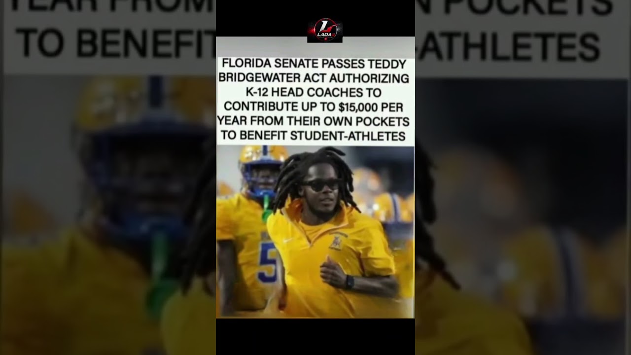 Florida passes Teddy Bridgewater Act, coaches can now spend $15K on players 🏈📜 #TeddyBridgewaterAct