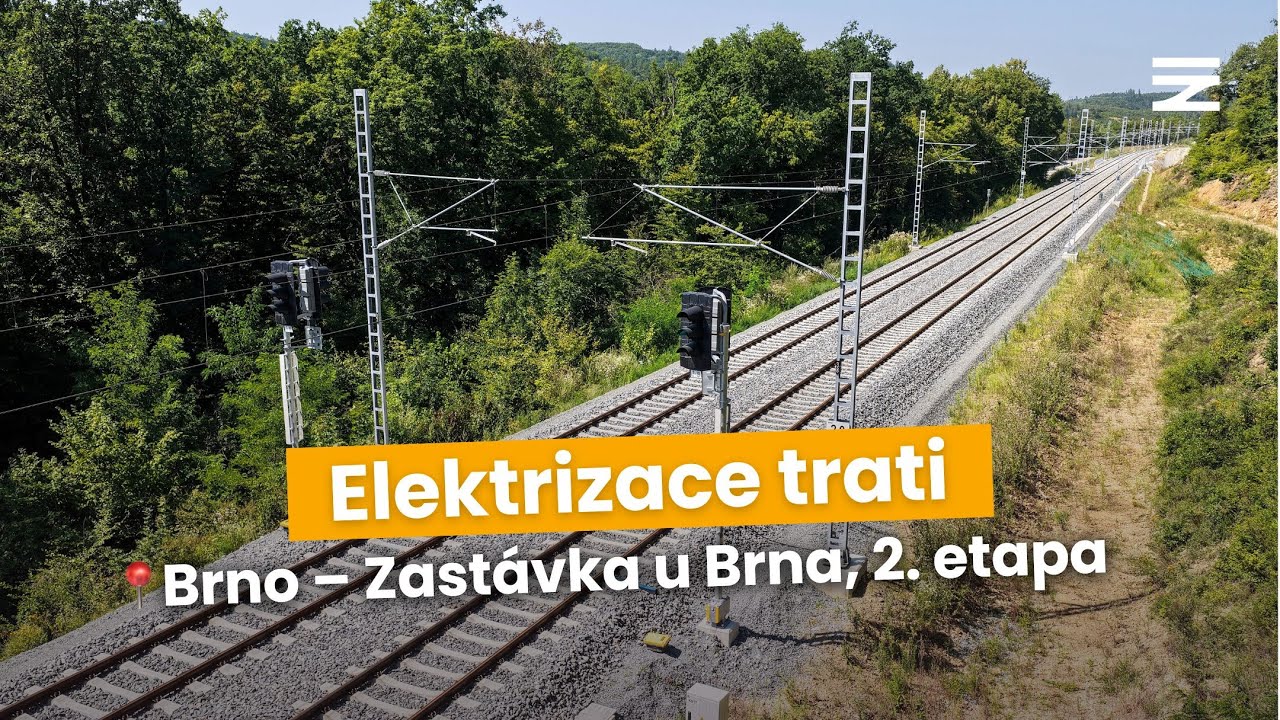 Elektrizace trati | 📍 Zastávka u Brna, 2. etapa