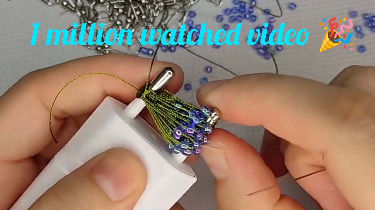 You will love this design with thread and beads 🤩 it's a very genius idea. #handmade #knit