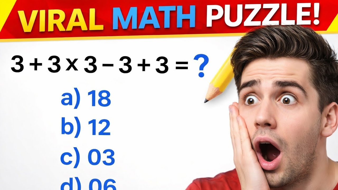 🧠 Viral Math Puzzle Challenge!Solve this in 5 sec if you&rsquo;re a genius!#MathPuzzle#ViralPuzzle#IQTest