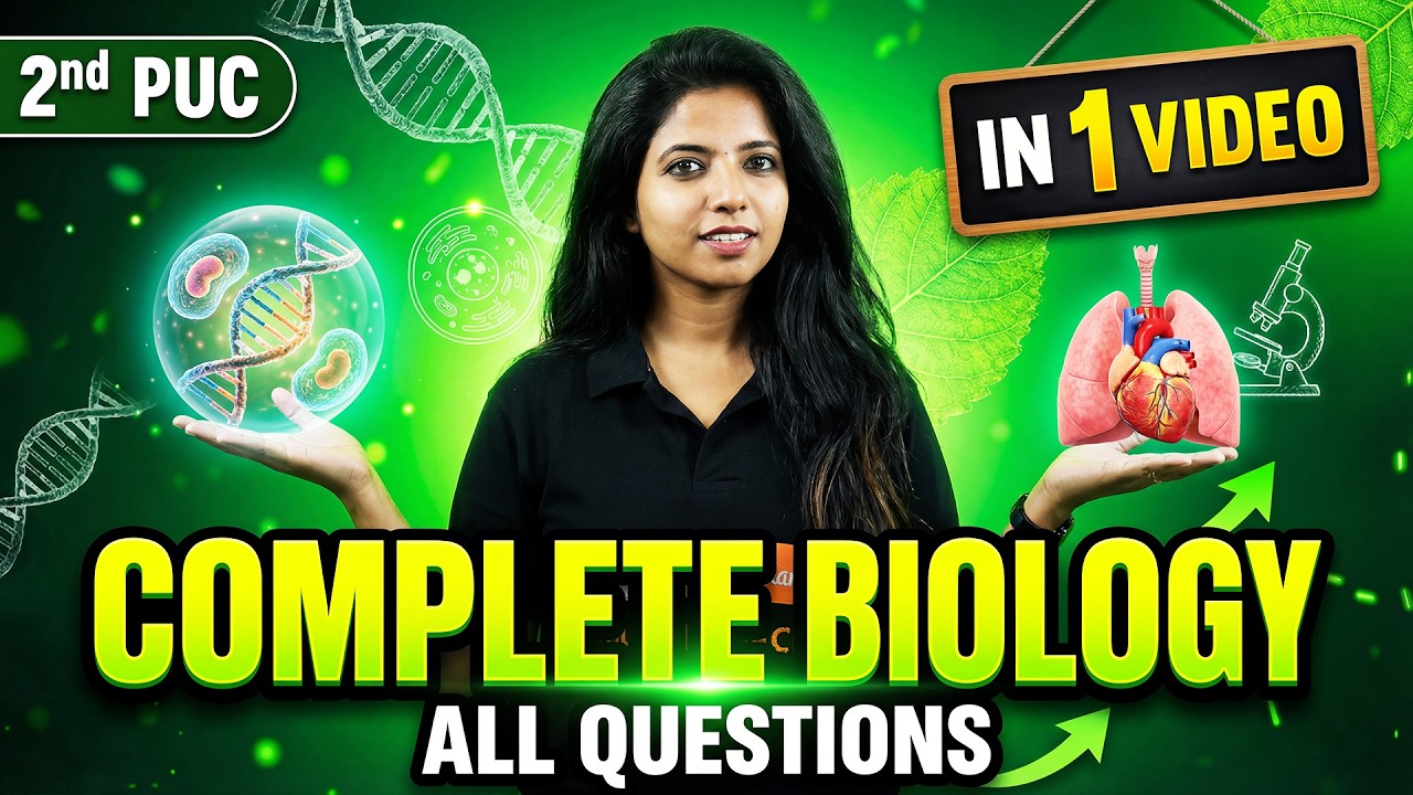 2nd PUC Biology FINAL REVISION 😱🔥 | ALL Important Questions in ONE Video | 2nd PUC Boards 2026 💯
