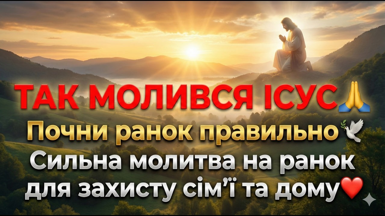 ТАК МОЛИВСЯ ІСУС🙏 Почни ранок правильно🕊 Сильна молитва на ранок для захисту сім'ї та дому❤️
