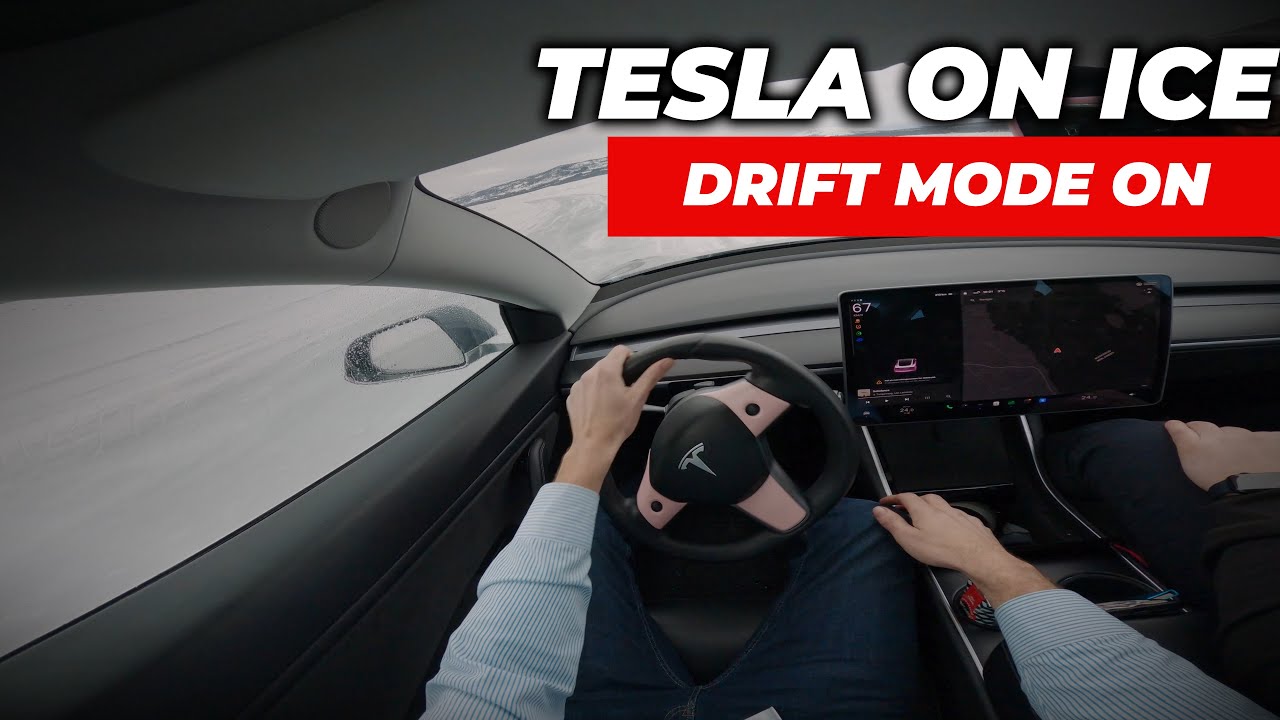 Drifting Tesla On A Lake | Ice Track Daily Norway