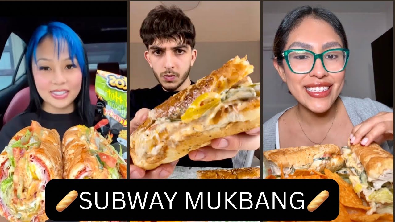 Subway Mukbangs 🥖That Hit Every Time | TikTok Compilation #mukbang #asmr #subwaymukbang #yum