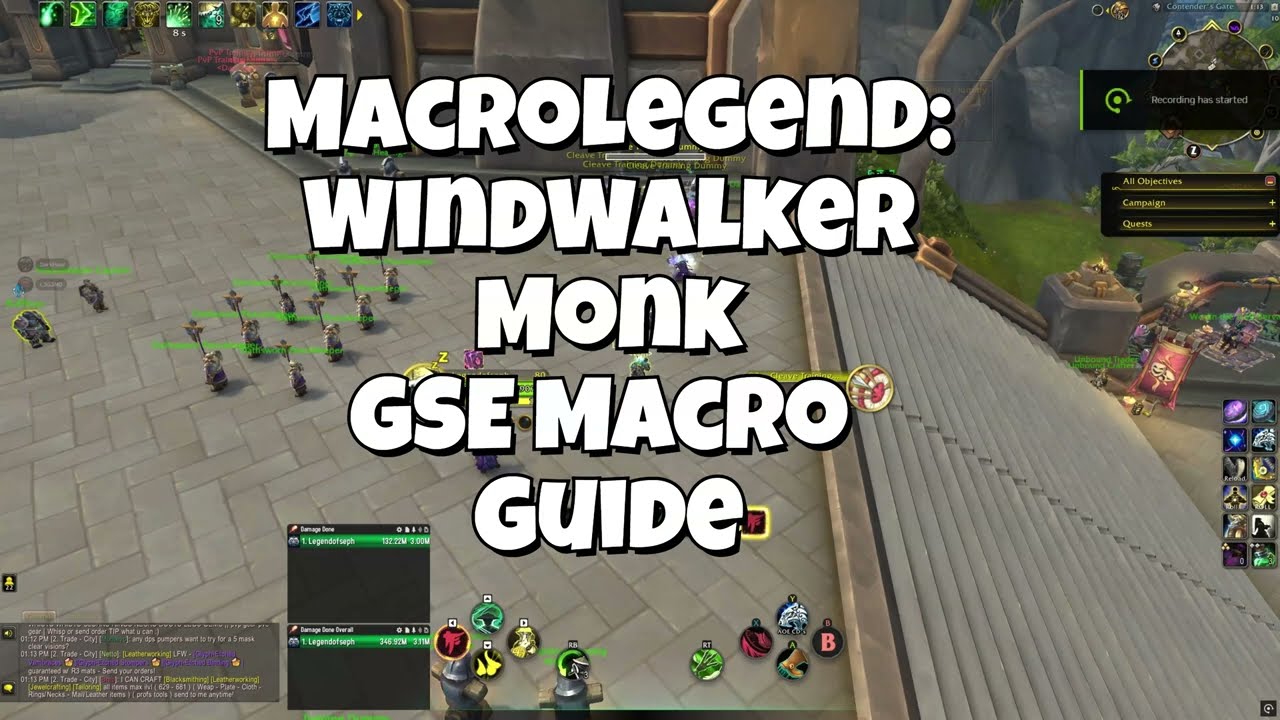 WindWalker Monk: Mythic+ AOE/ST GSE Macro & Guide