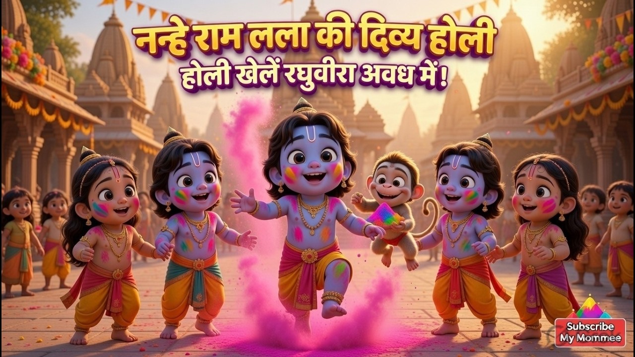 नन्हे राम लला की दिव्य होली | Kids Special Animation | My Mommee