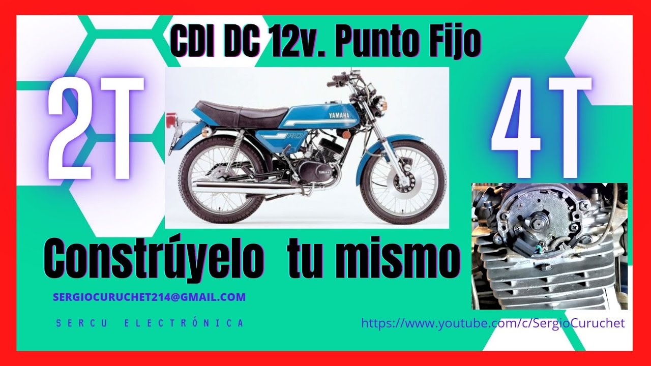 Arma tu propio CDI de 12V punto fijo. Úsalo en motores de  2T y 4t. En un  cilindro, dos, o más.