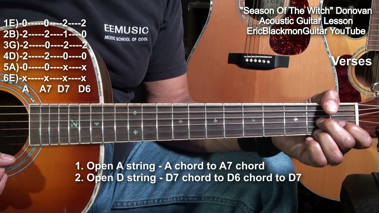 СЕЗОН ВЕДЬМЫ Урок игры на гитаре Донована @EricBlackmonGuitarHalloween