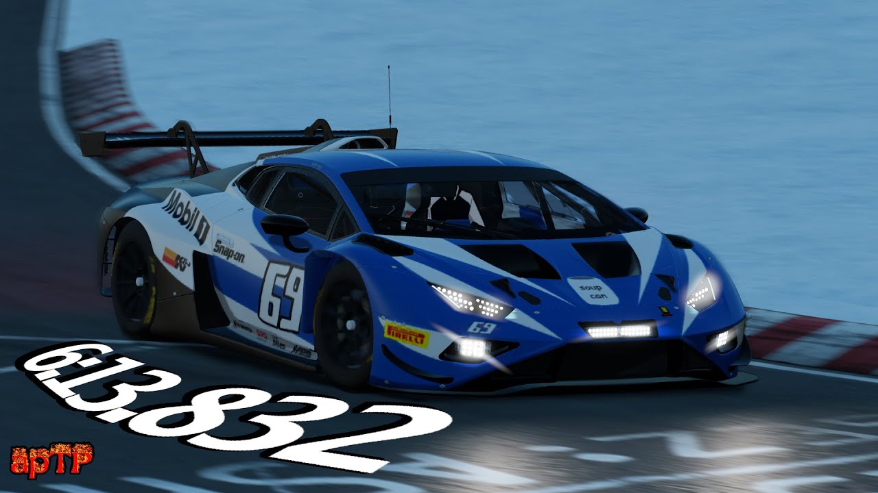A regular GT3 car doing hot lap around the Nurburgring