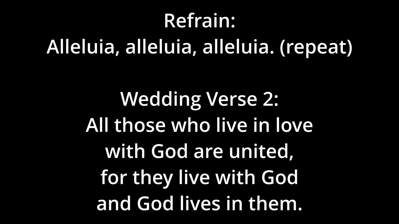 Celtic Alleluia (Walker) - Melody, with Wedding Verse 2 - in G