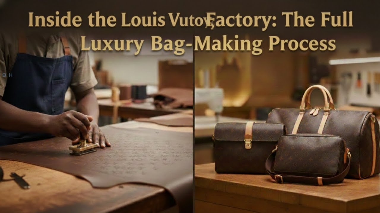 За кулисами фабрики Louis Vuitton: полный процесс изготовления роскошных сумок.