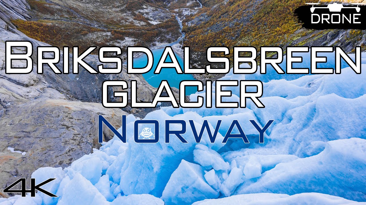 Briksdalsbreen Glacier - Cinematic Drone Video, Norway, 4k