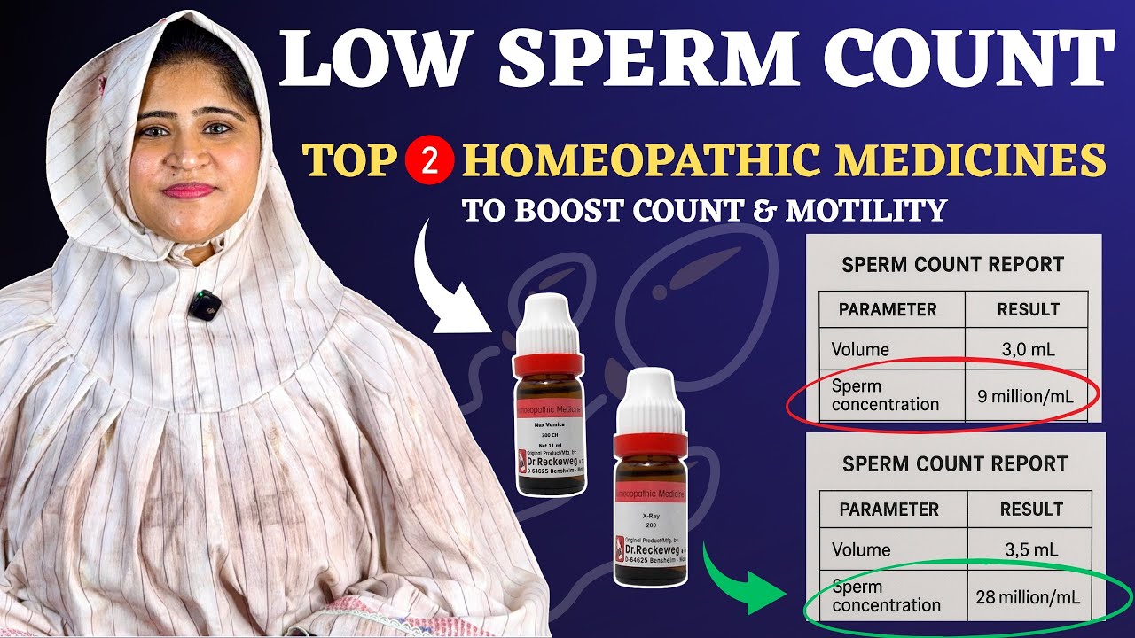 Low Sperm Count Treatment | Top 2 Homeopathic Medicines to Cure Male Infertility | Dr. Arwa Bohra
