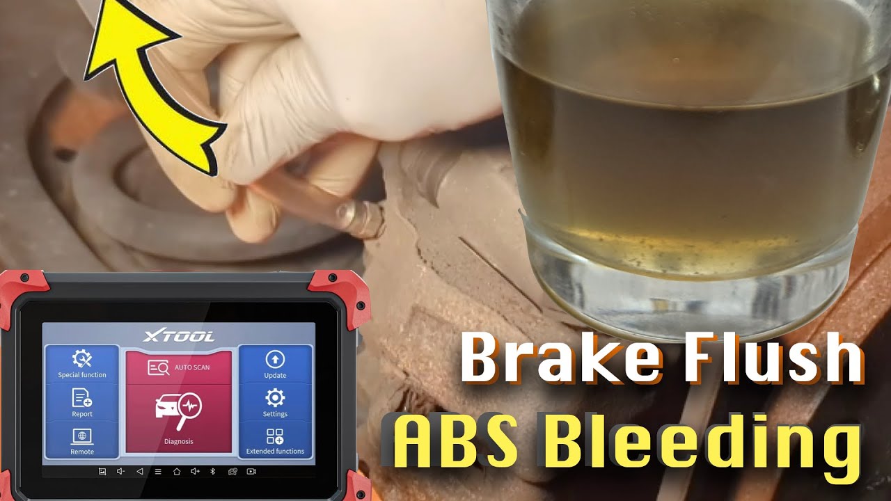 COMPLETE brake flush w/ ABS bleeding. How dirty the fluid! - Honda