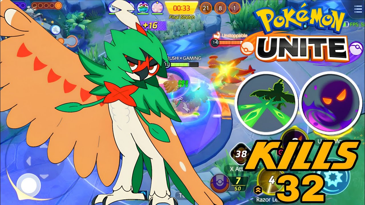 Pokemon Unite S33 DECIDUEYE 32 Kills Legend Solo Queue 163K Damage Random Gameplay Hindi 2026