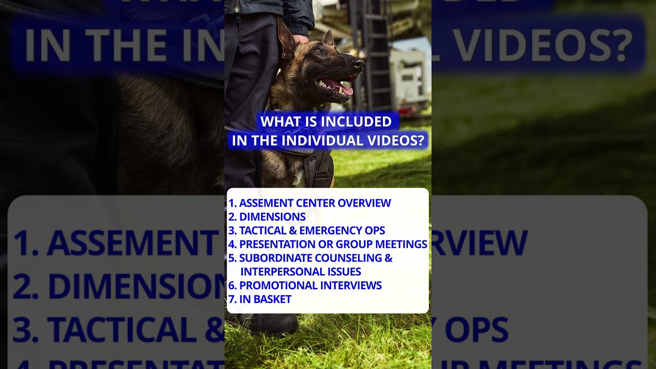 What Is Included In The Police Assessment Center Prep Individual Videos?