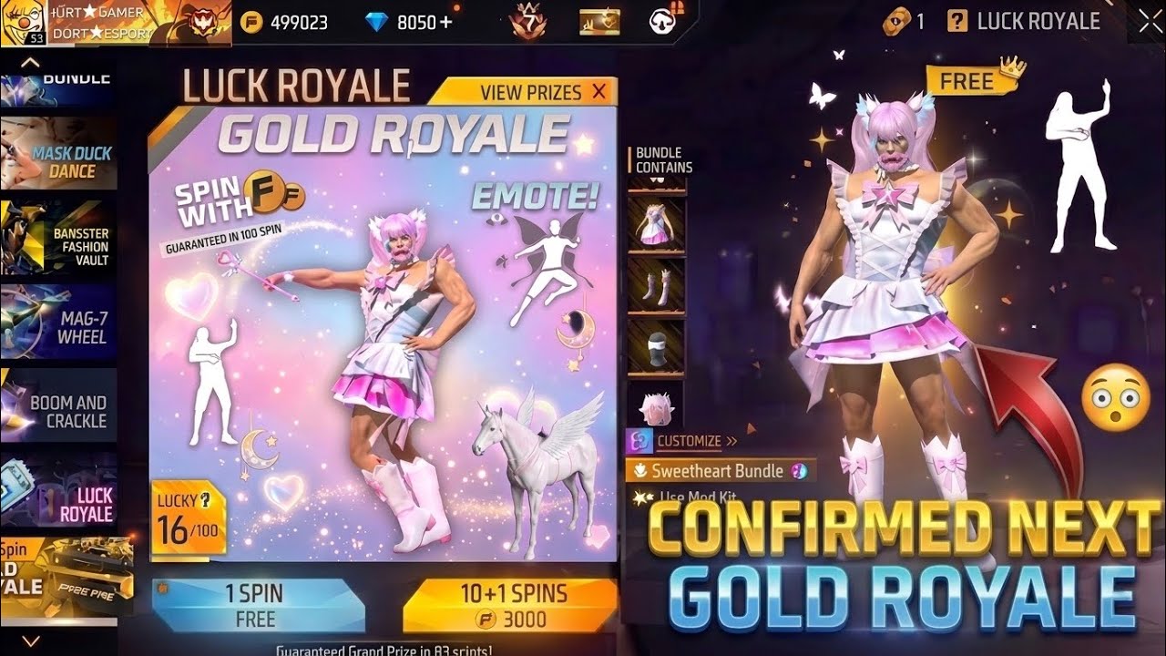 Next Gold Royale Bundle Confirmed 😘 Special Gold Royale Free Fire | Esclipse Event | FF New Event