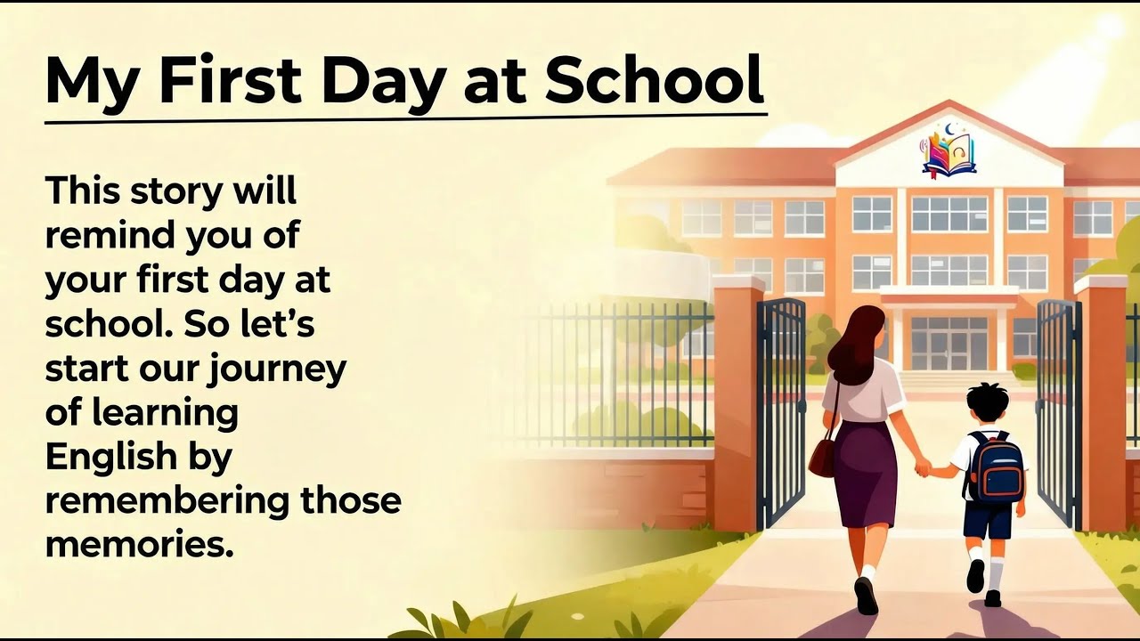 My First Day at School | Easy English Story for Beginners (A1–A2) | Easy English Listening Practice