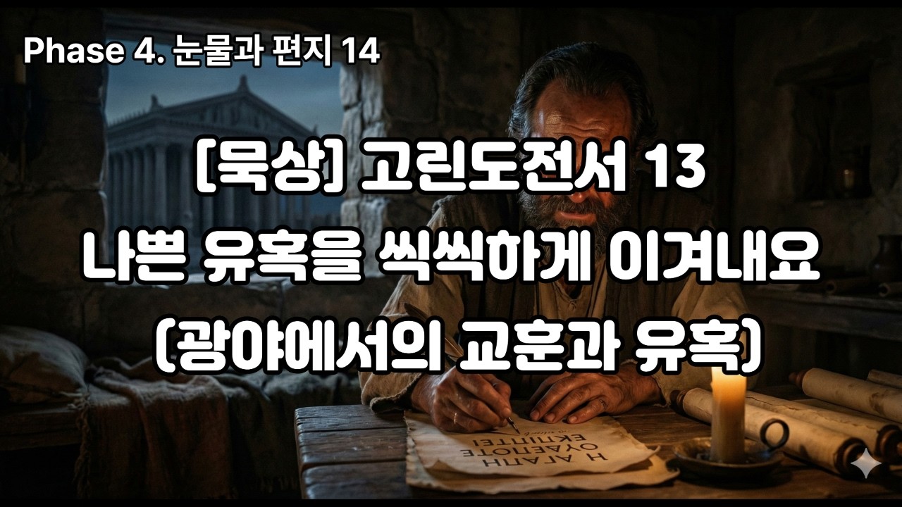 [묵상] 고린도전서 13: 나쁜 유혹을 씩씩하게 이겨내요 (광야에서의 교훈과 유혹)