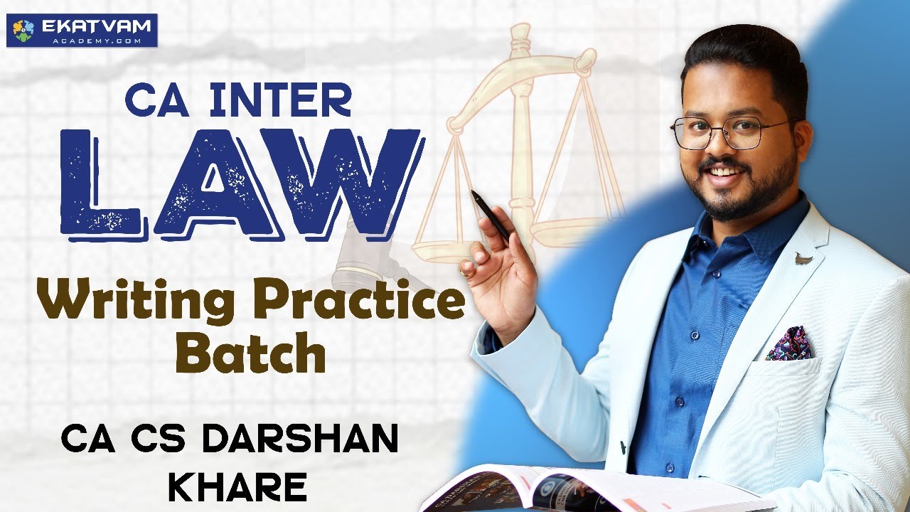 CA Inter Law Answer Writing Demo Lecture 1 | Rules of Writing Answers in Exams |CA Darshan Khare