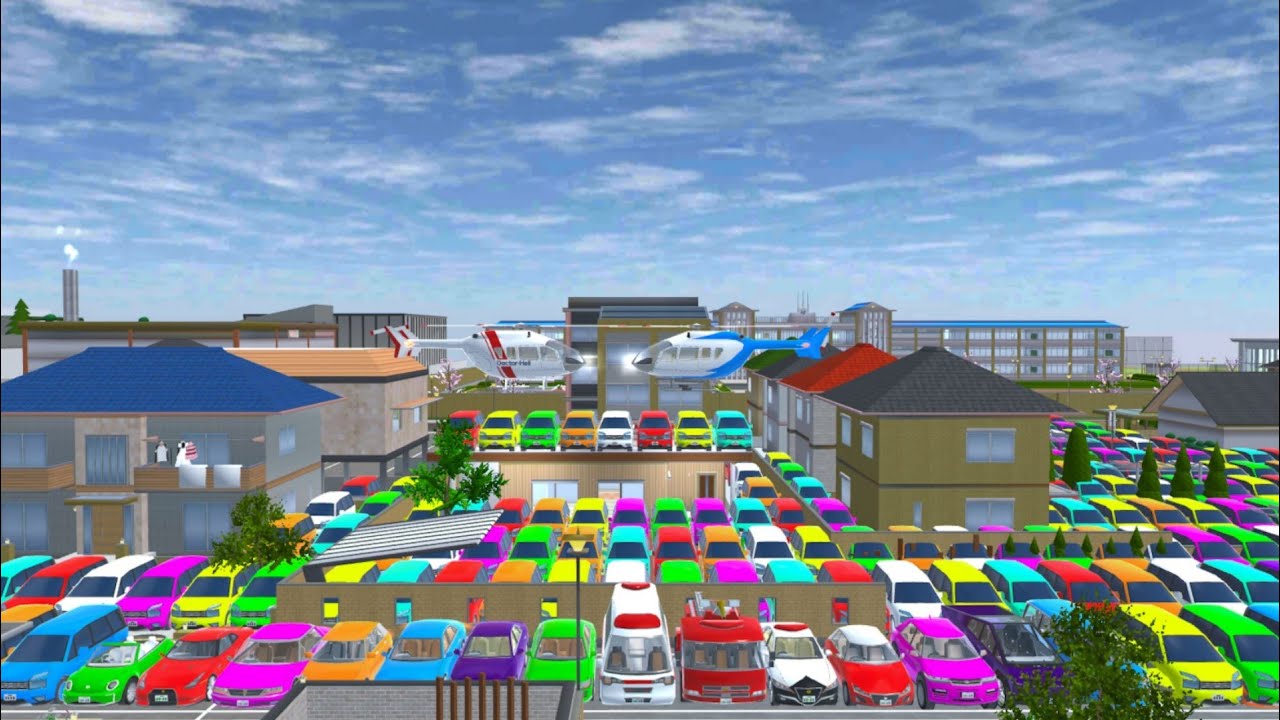 SAKURA ALL REINBOW SUPER CAR COLLECTION AT NEAR BOY'S HOME 🚁🤯😱🚔🚒✅. SAKURASCHOOLSIMULATOR 🚔🚒😍🤣✅✅