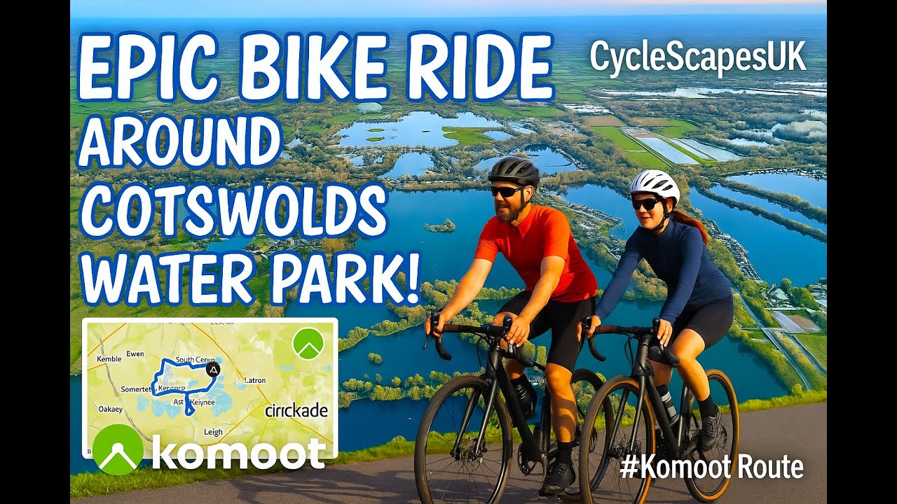 Epic Bike Ride Around Cotswolds Water Park! 🚴‍♂️🌳 | #bike #cotswolds #cotswoldvillages #komoot