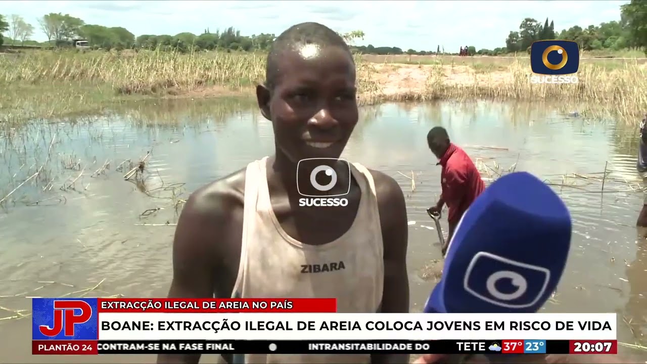 EXTRAÇÃO ILEGAL DE AREIA COLOCA JOVENS EM RISCO EM BOANE
