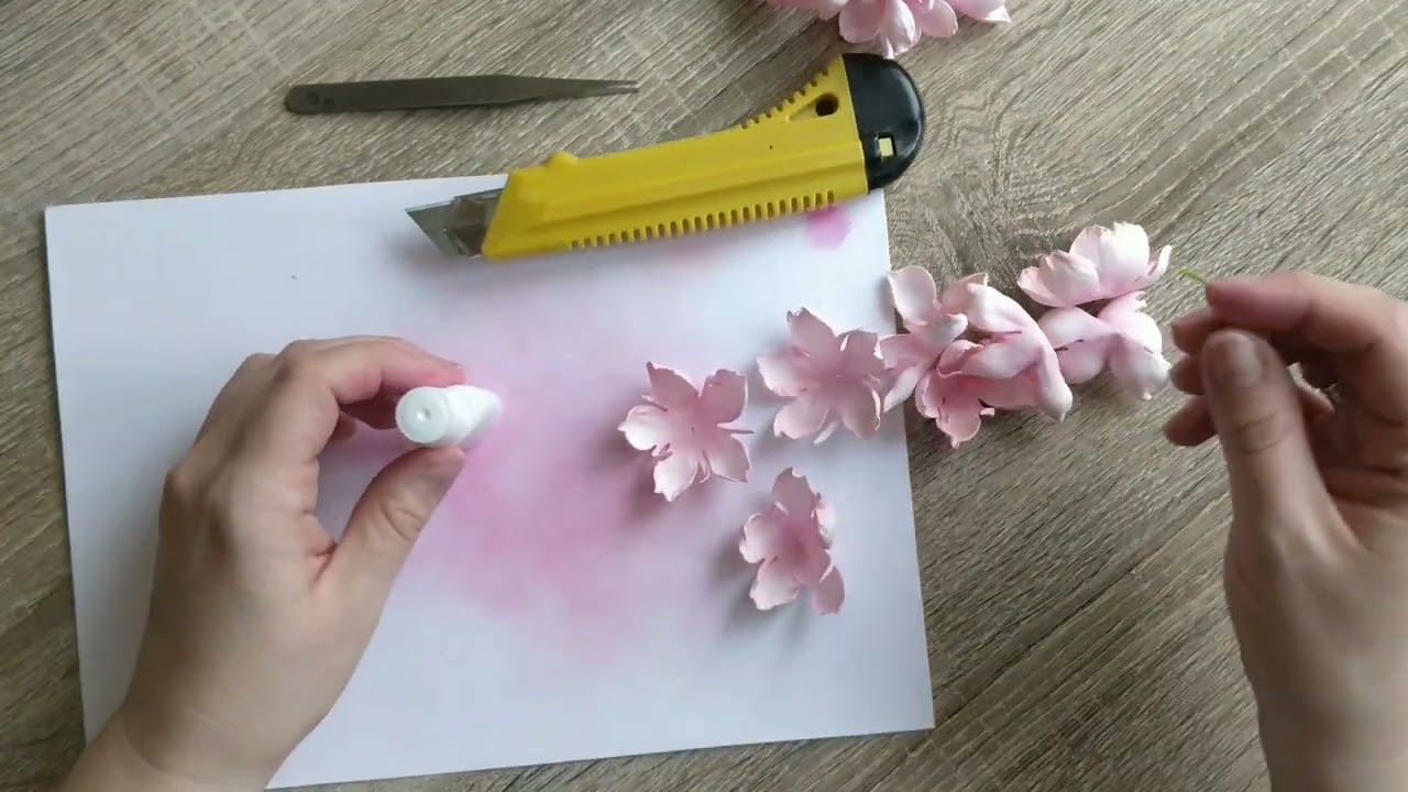 Kwiaty z foamiranu/foamiran flowers/scrapbooking