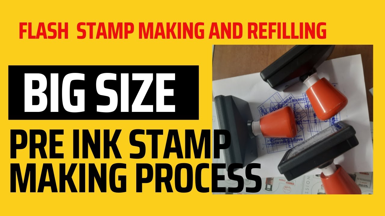 How to Make Pre ink Stamp big size, Big Size Flash Stamp Making process 