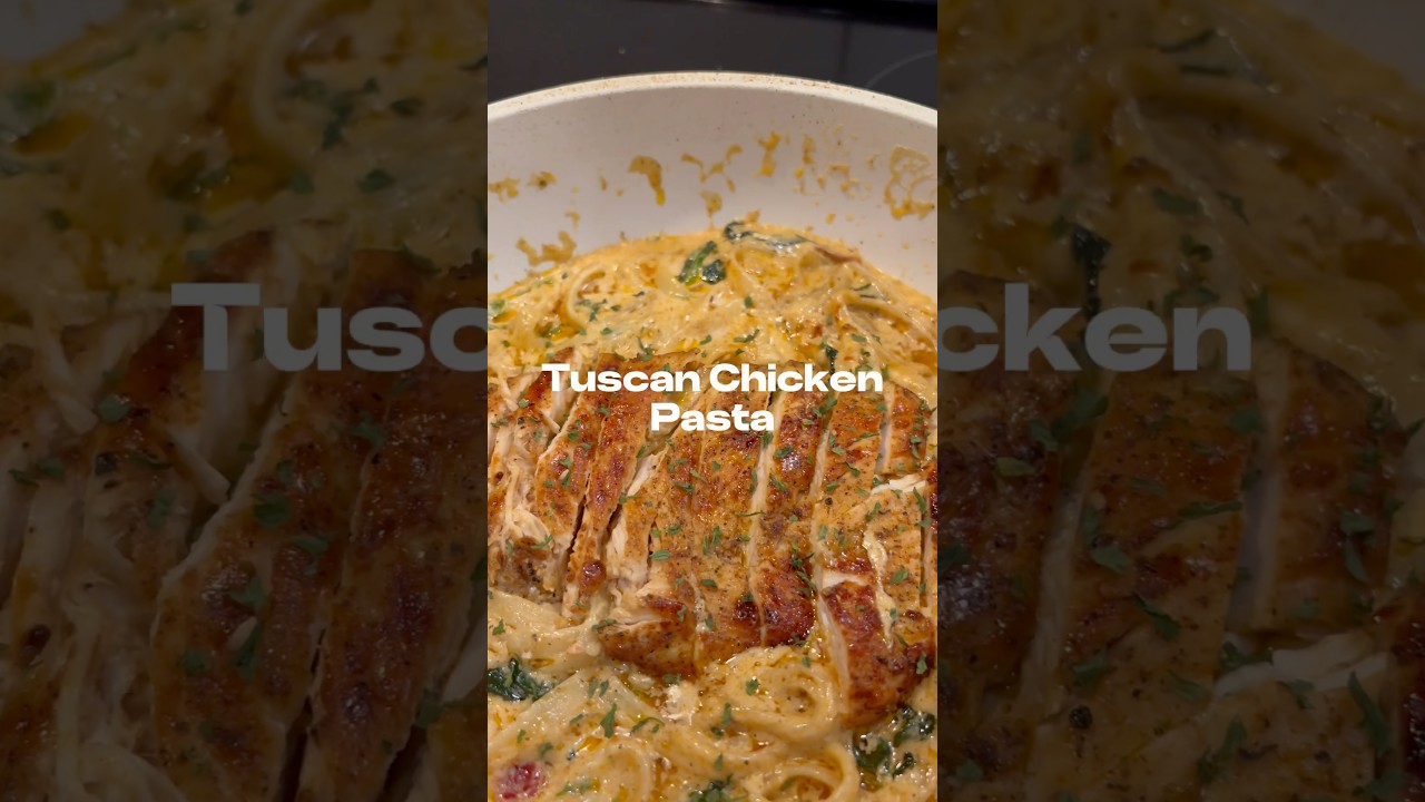 Tuscan Chicken Pasta Recipe | So quick and easy #cooking #pastarecipe #chickenpastarecipe #dinner
