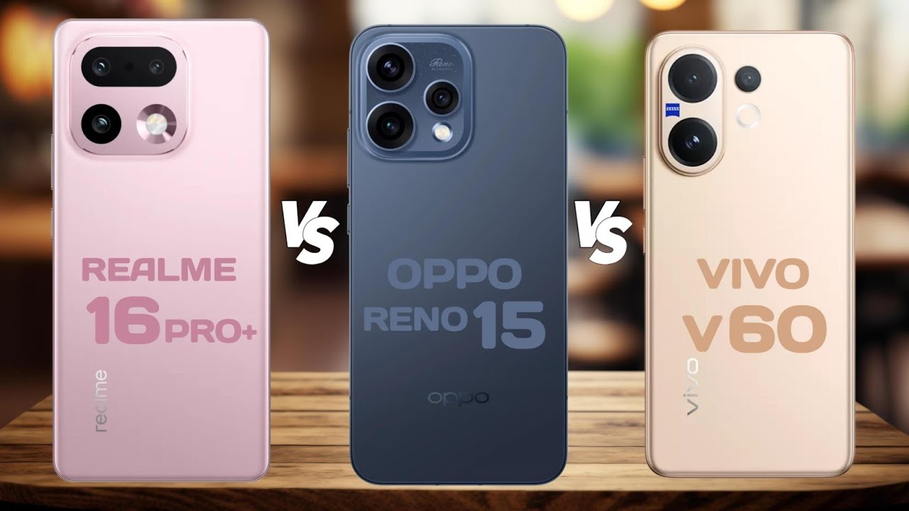 Realme 16 Pro+ Vs Oppo Reno 15 Vs Vivo V60