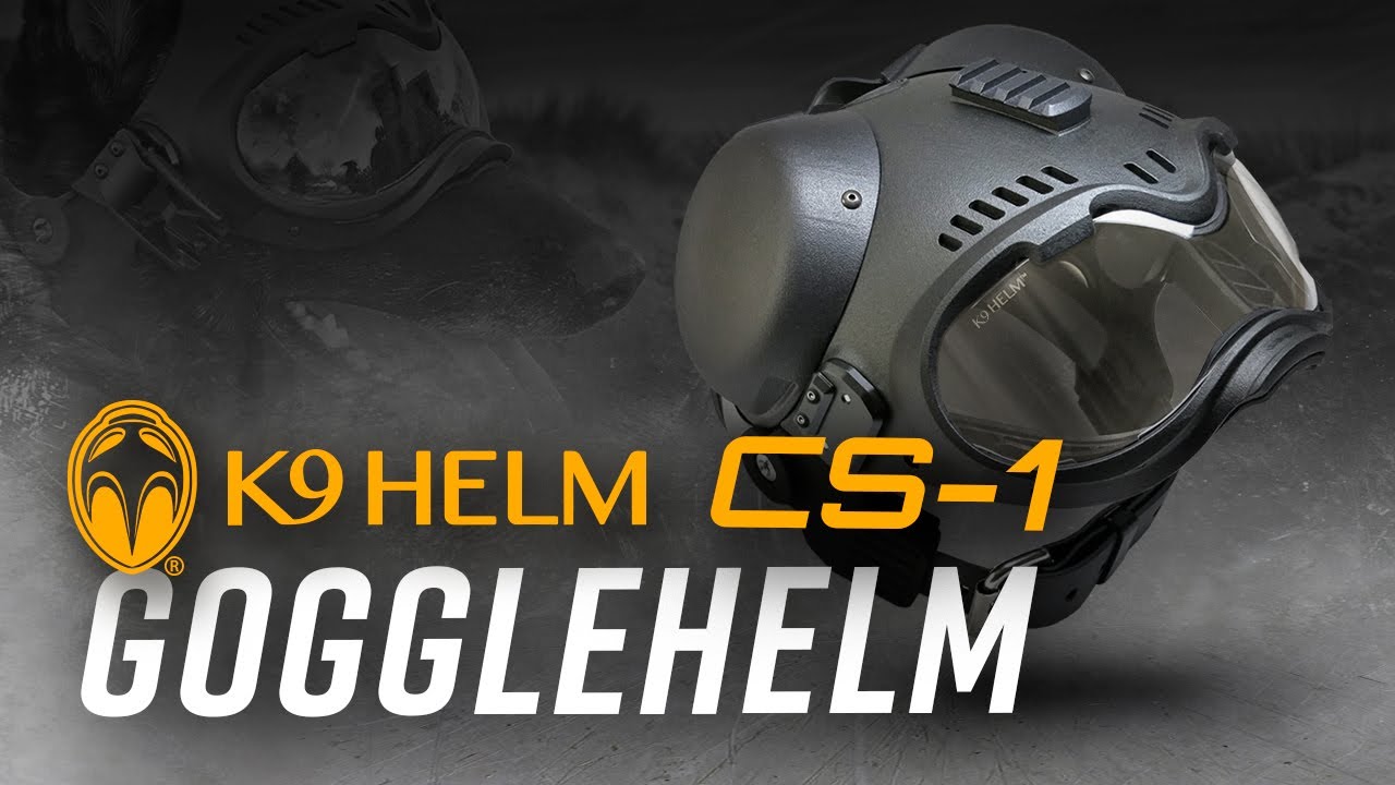 K9 Helm CS-1 GoggleHelm: Ultimate Head Protection for Police & Military K9s