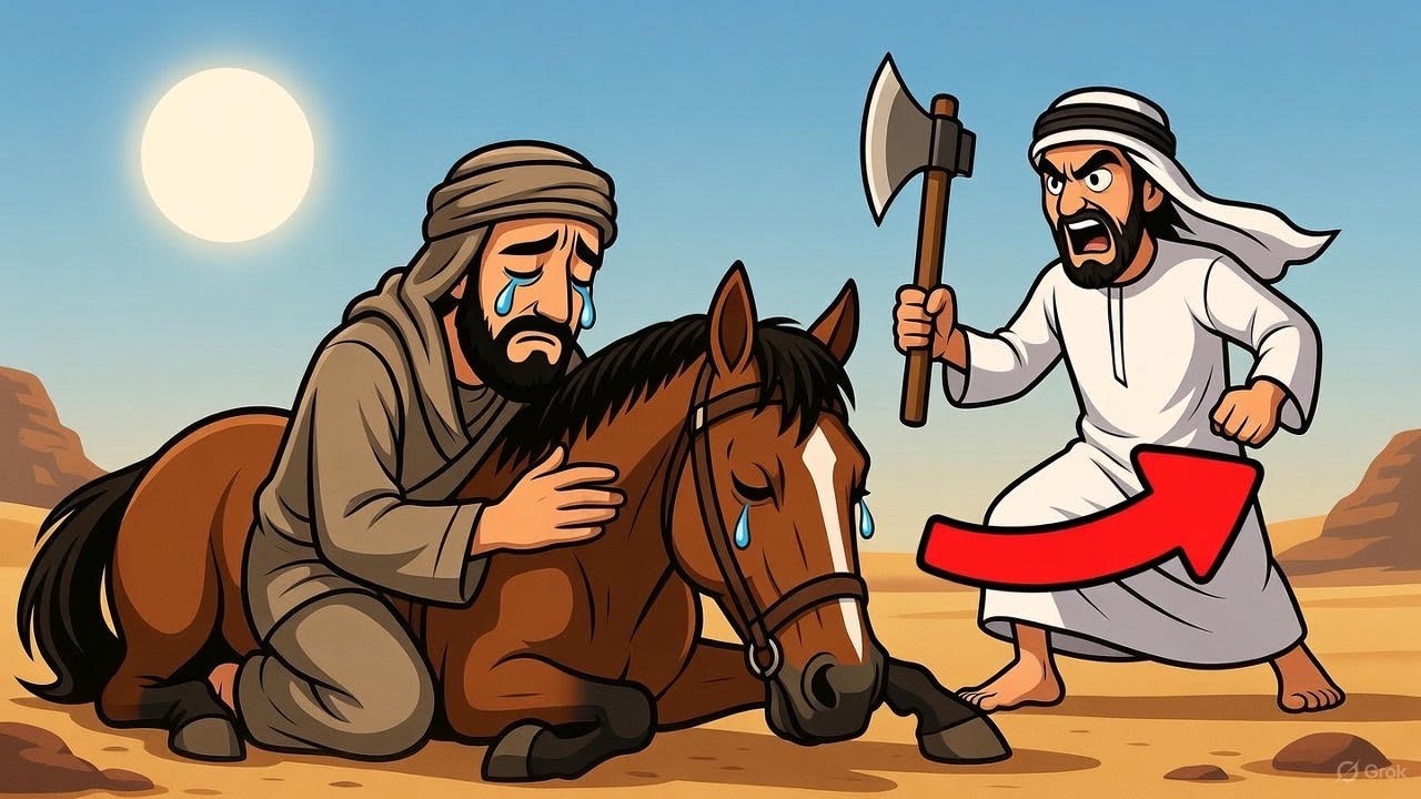 قصة الحصان الأعمى والحطّاب الفقير