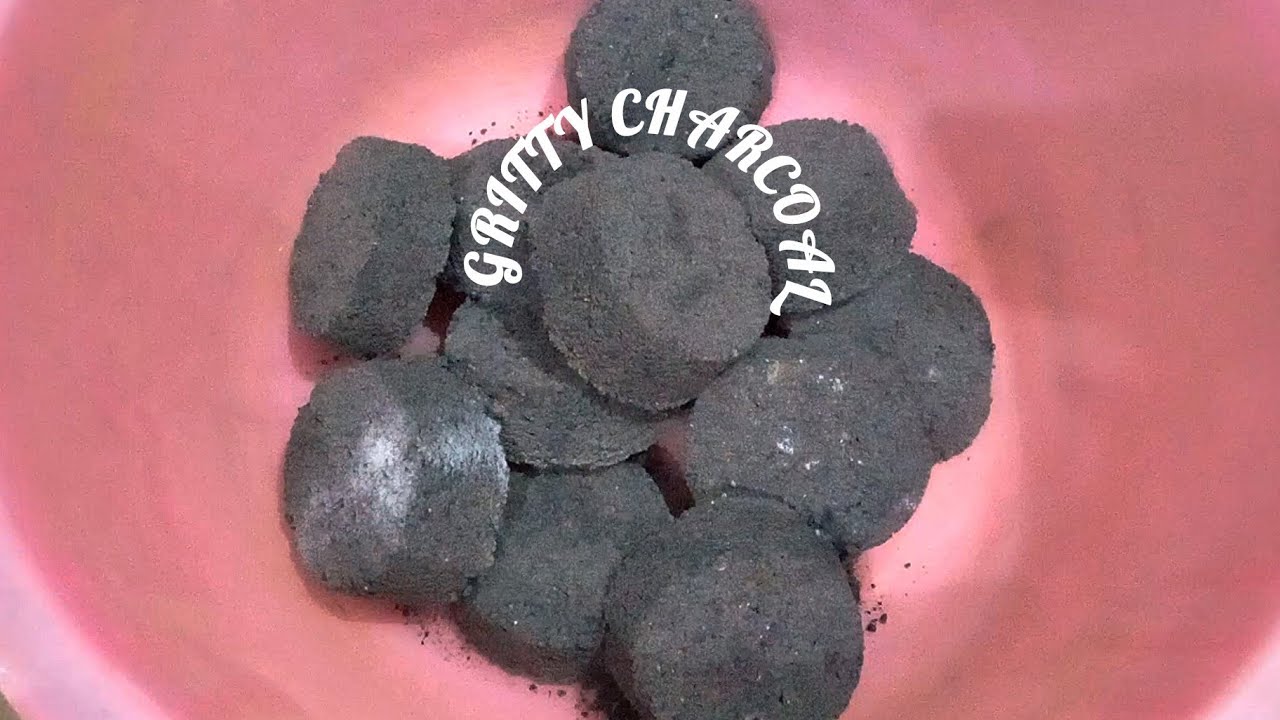 Gritty handmade charcoal 🤤🖤 dry crumbling in tub🌪️ ASMR BLOOM CRUSH🌸💕